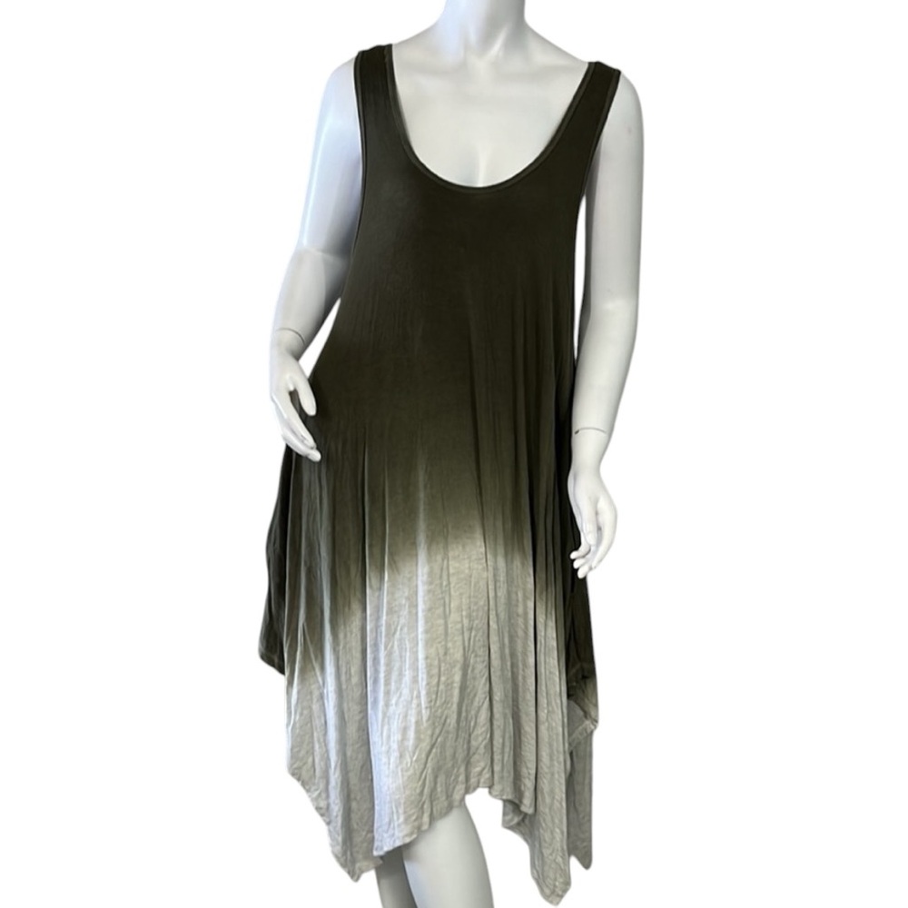 N25 large Lg cute green tank top dress size L